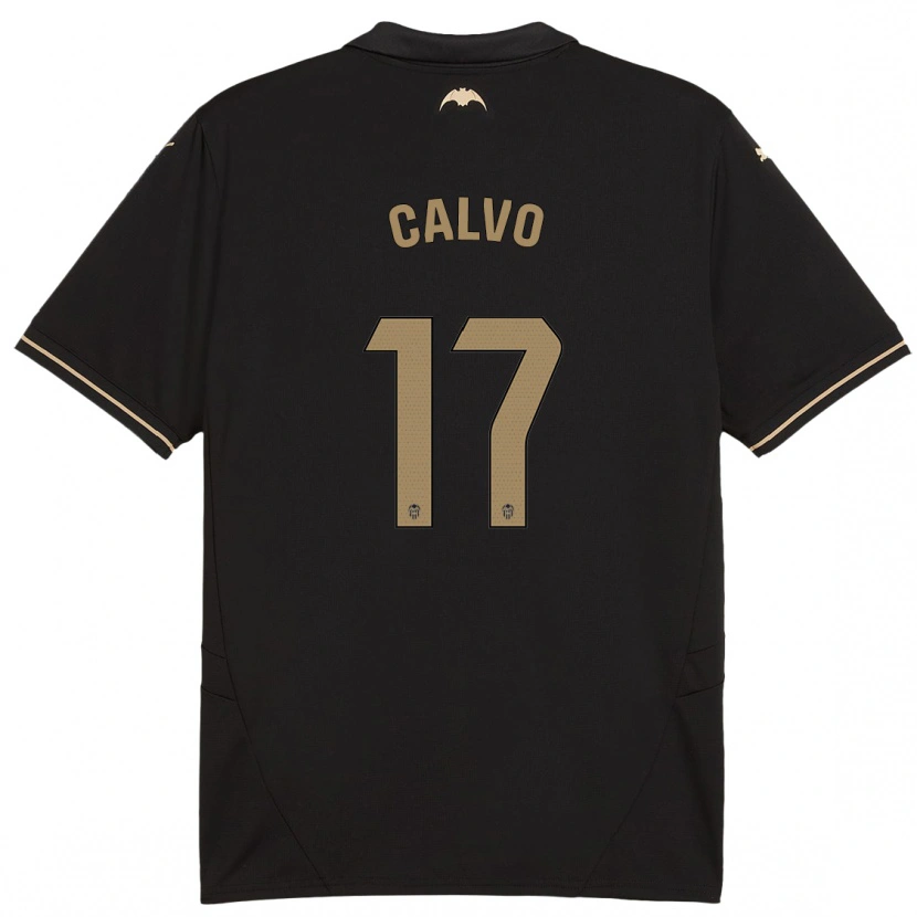 Danxen Kid Borja Calvo #17 Black Away Jersey 2024/25 T-Shirt