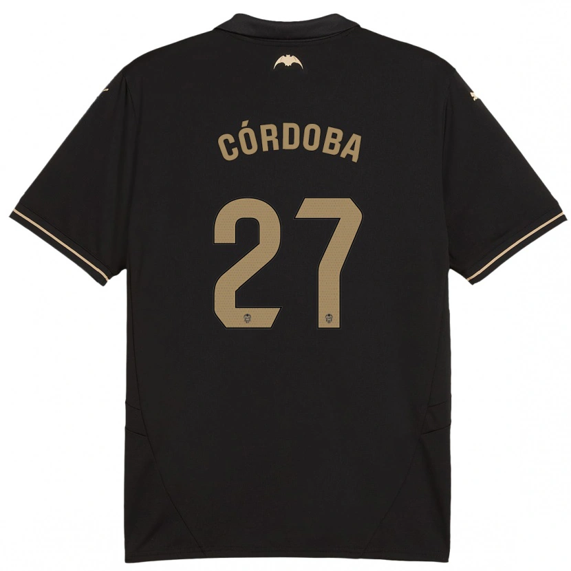 Danxen Kid Iker Córdoba #27 Black Away Jersey 2024/25 T-Shirt