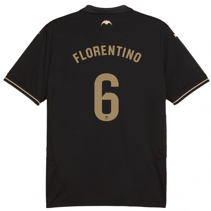 Danxen Kid Claudia Florentino #6 Black Away Jersey 2024/25 T-Shirt