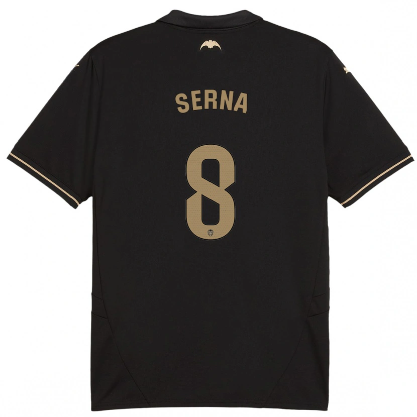 Danxen Kid Liced Serna #8 Black Away Jersey 2024/25 T-Shirt