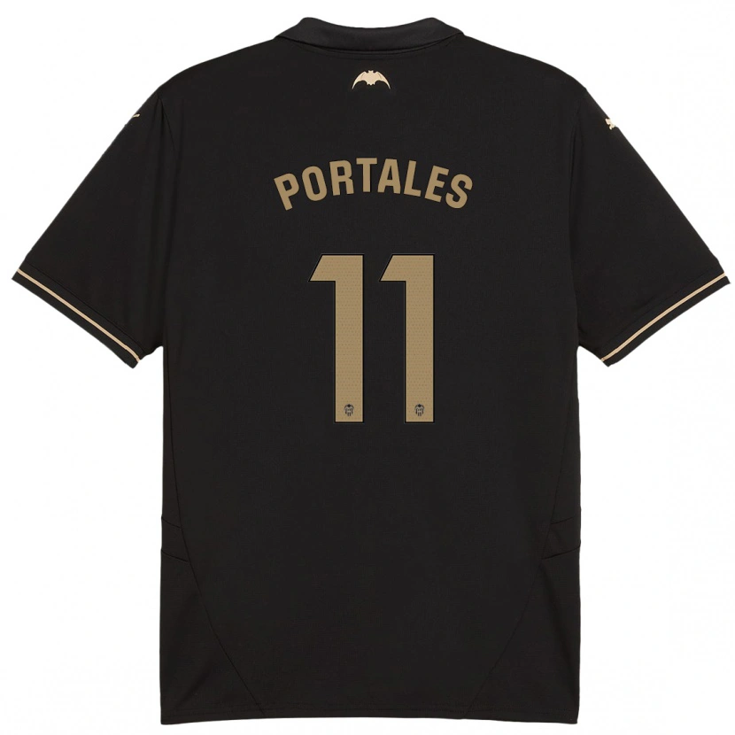 Danxen Kid Macarena Portales #11 Black Away Jersey 2024/25 T-Shirt