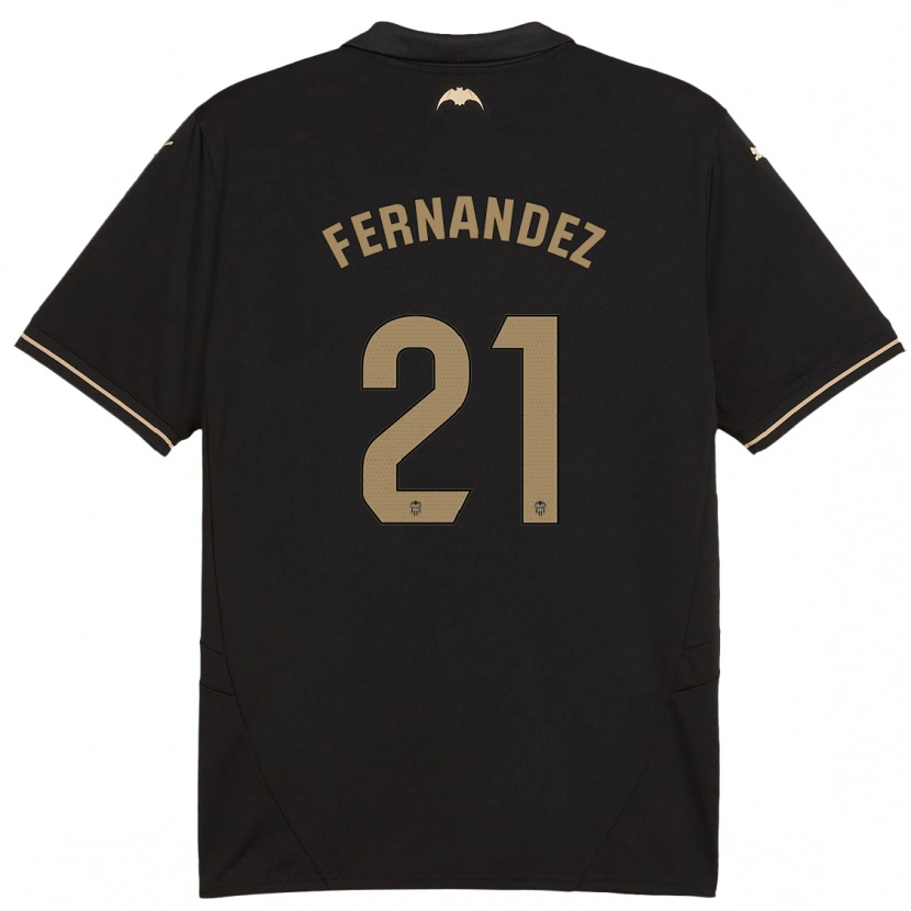 Danxen Kid Estela Fernández #21 Black Away Jersey 2024/25 T-Shirt