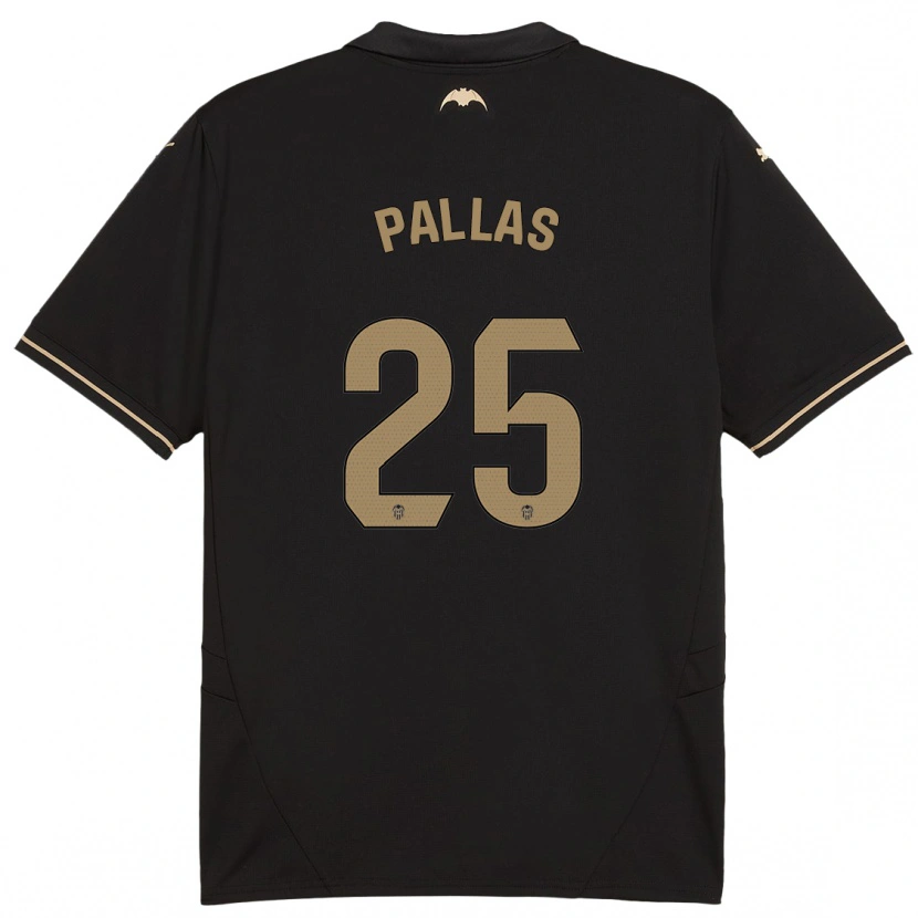 Danxen Kid Nerea Pallas #25 Black Away Jersey 2024/25 T-Shirt