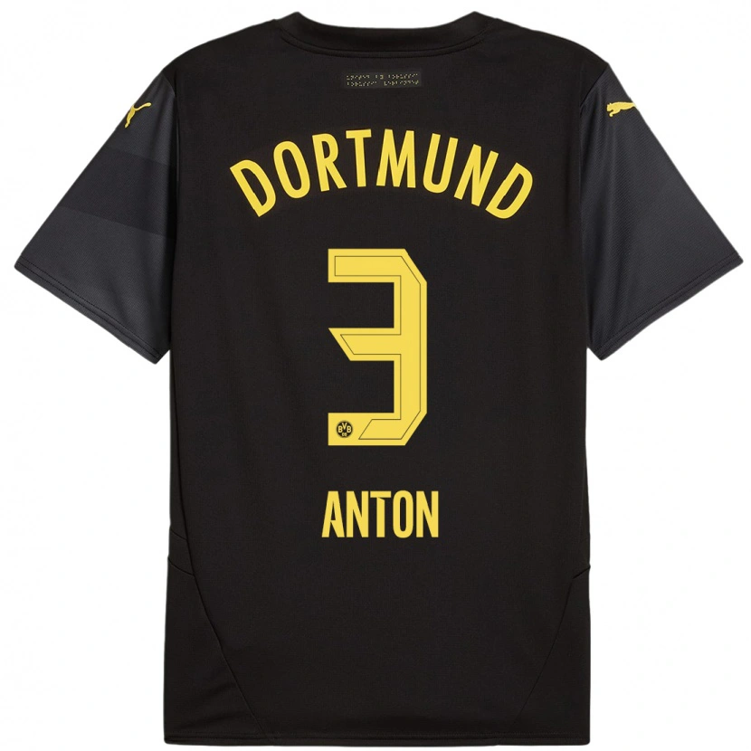 Danxen Kid Waldemar Anton #3 Black Yellow Away Jersey 2024/25 T-Shirt