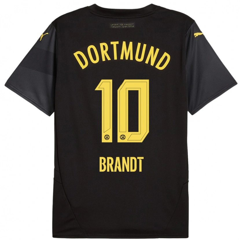 Danxen Kid Julian Brandt #10 Black Yellow Away Jersey 2024/25 T-Shirt