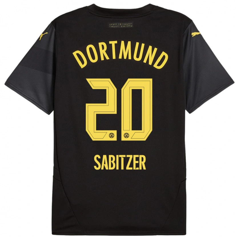 Danxen Kid Marcel Sabitzer #20 Black Yellow Away Jersey 2024/25 T-Shirt