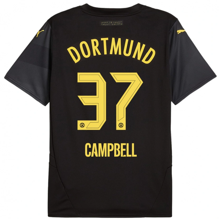 Danxen Kid Cole Campbell #37 Black Yellow Away Jersey 2024/25 T-Shirt