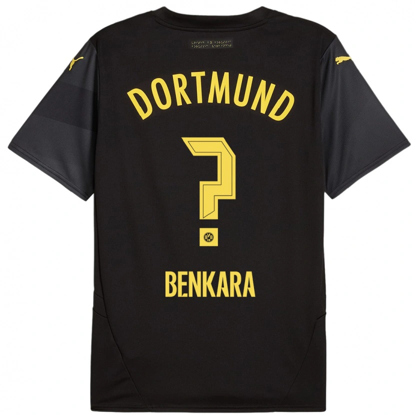 Danxen Kid Elias Benkara #0 Black Yellow Away Jersey 2024/25 T-Shirt