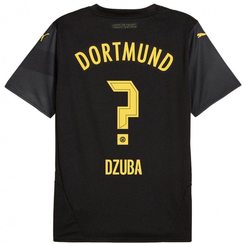 Danxen Kid Fabian Dzuba #0 Black Yellow Away Jersey 2024/25 T-Shirt