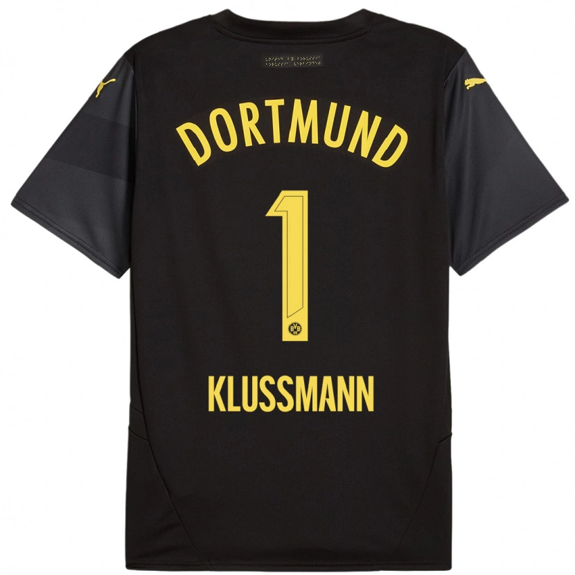 Danxen Kid Leon Klußmann #1 Black Yellow Away Jersey 2024/25 T-Shirt