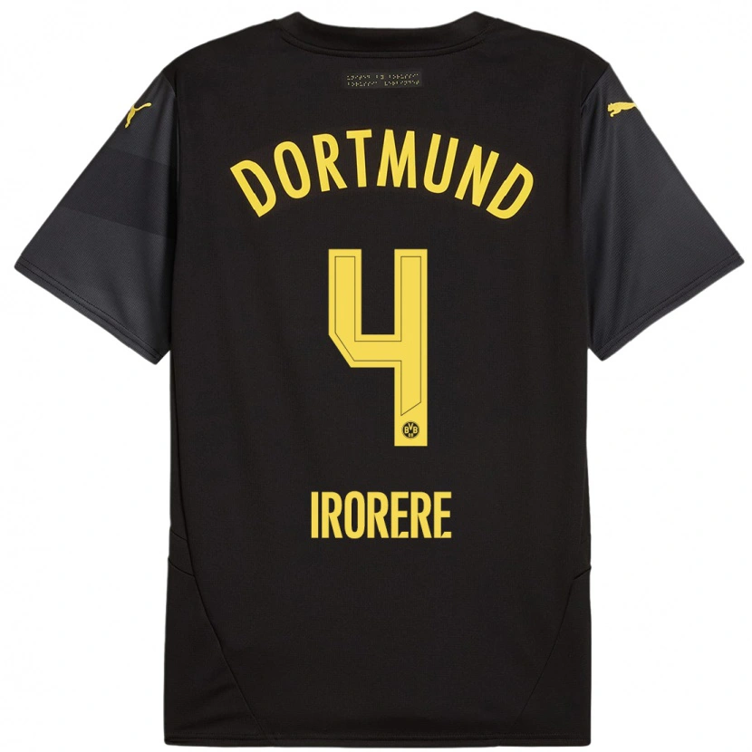 Danxen Kid Felix Irorere #4 Black Yellow Away Jersey 2024/25 T-Shirt