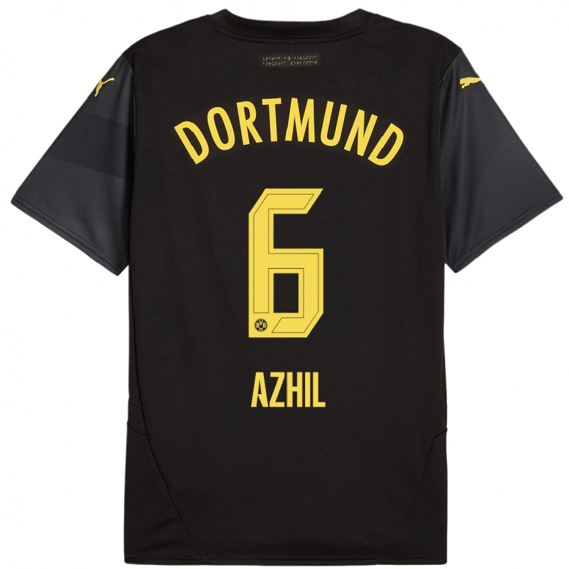 Danxen Kid Ayman Azhil #6 Black Yellow Away Jersey 2024/25 T-Shirt