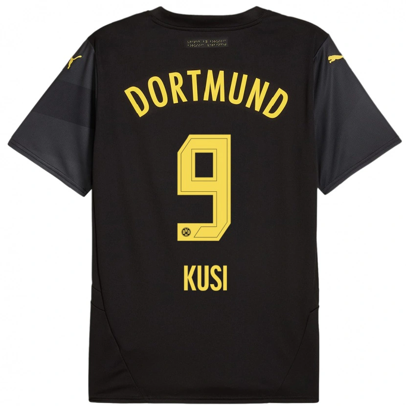 Danxen Kid Jemain Kusi #9 Black Yellow Away Jersey 2024/25 T-Shirt