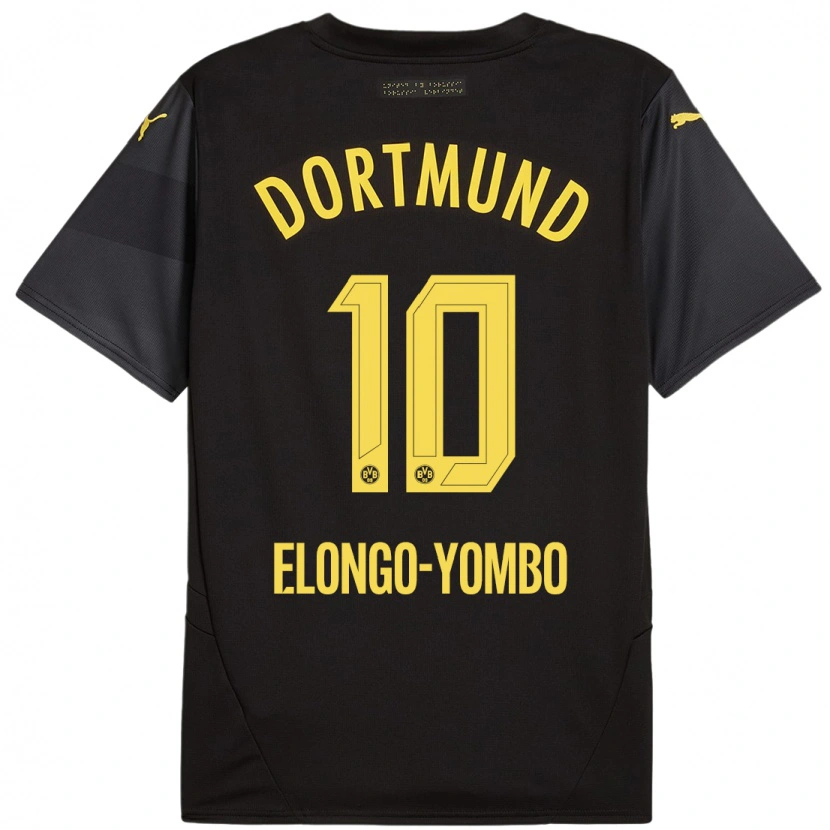 Danxen Kid Rodney Elongo-Yombo #10 Black Yellow Away Jersey 2024/25 T-Shirt