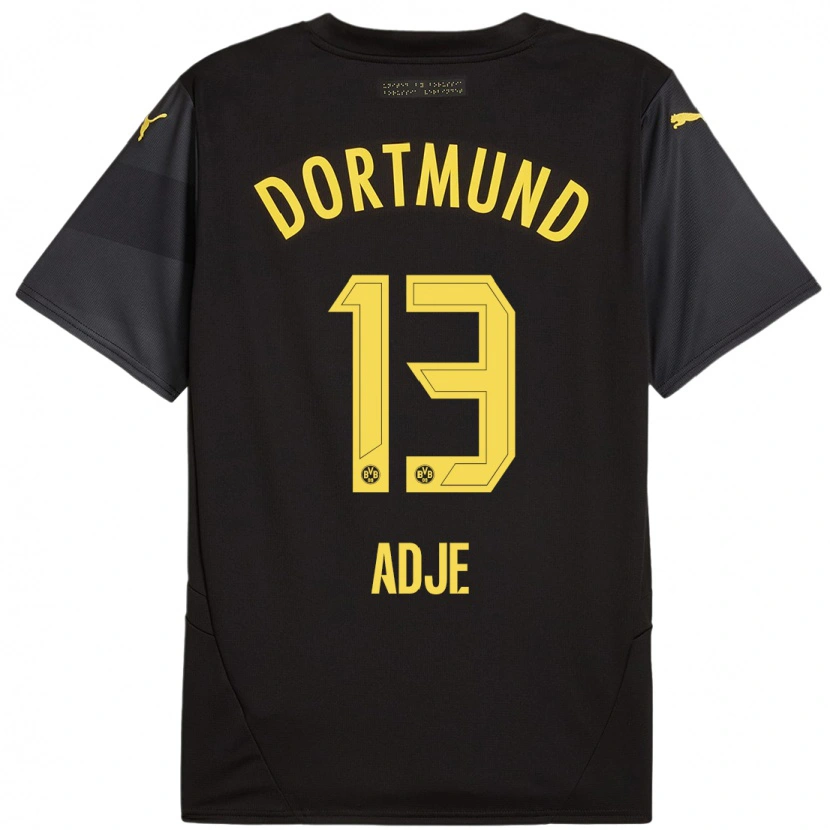 Danxen Kid Miguel Adje #13 Black Yellow Away Jersey 2024/25 T-Shirt