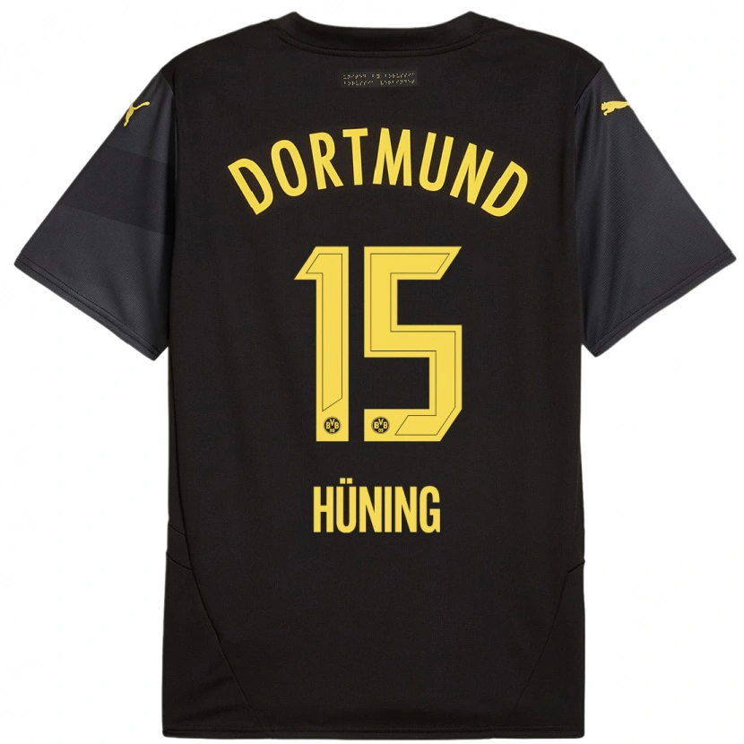 Danxen Kid Ben Hüning #15 Black Yellow Away Jersey 2024/25 T-Shirt