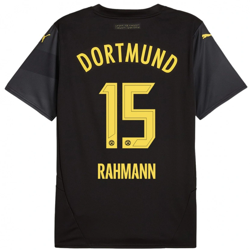 Danxen Kid Luke Rahmann #15 Black Yellow Away Jersey 2024/25 T-Shirt