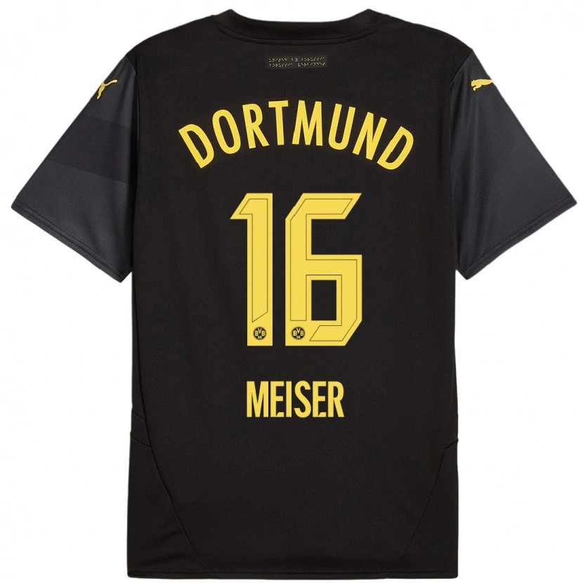 Danxen Kid Tyler Meiser #16 Black Yellow Away Jersey 2024/25 T-Shirt