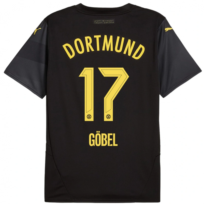 Danxen Kid Patrick Göbel #17 Black Yellow Away Jersey 2024/25 T-Shirt