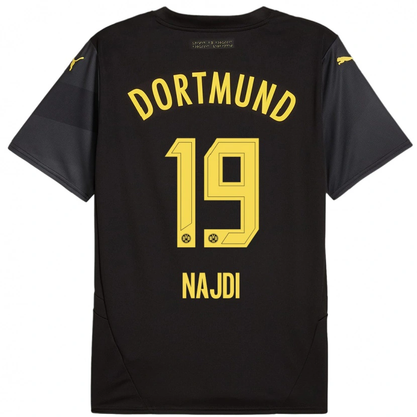 Danxen Kid Ahmad Najdi #19 Black Yellow Away Jersey 2024/25 T-Shirt