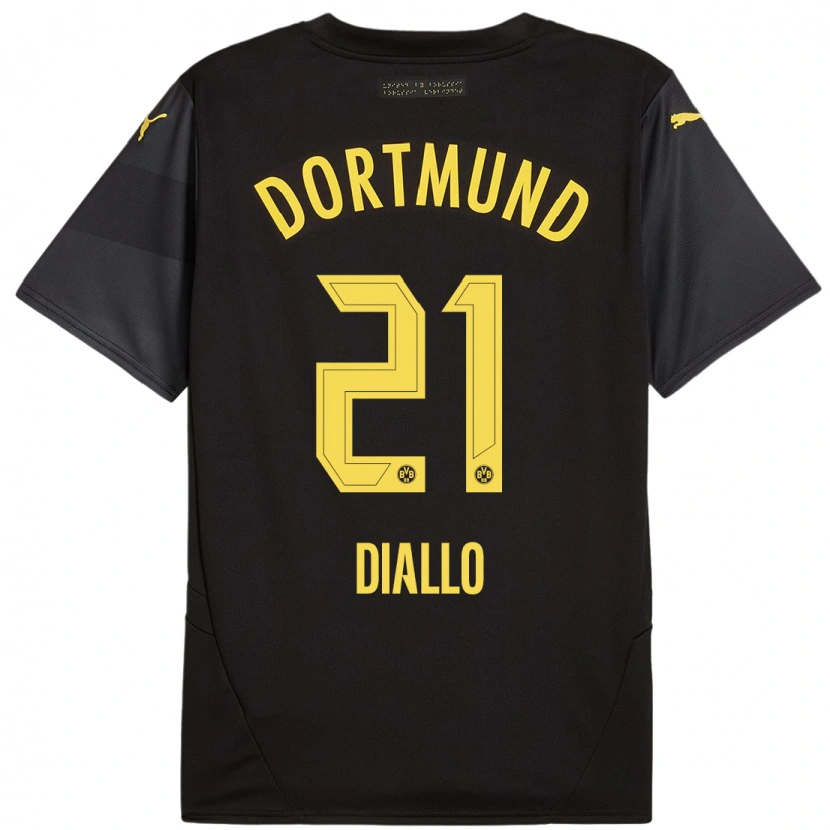 Danxen Kid Ousmane Diallo #21 Black Yellow Away Jersey 2024/25 T-Shirt