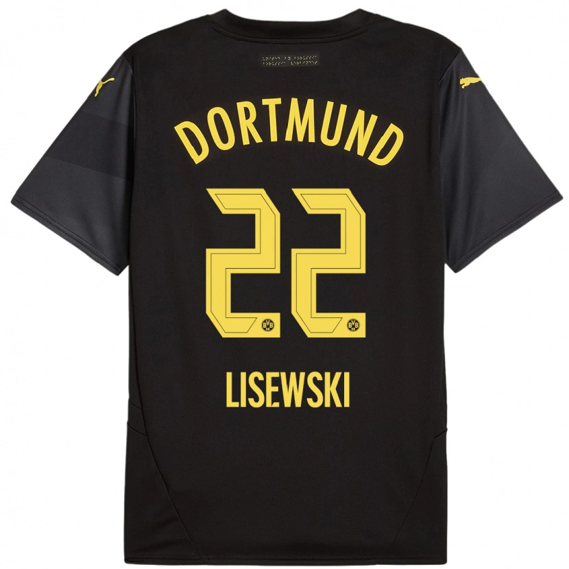 Danxen Kid Robin Lisewski #22 Black Yellow Away Jersey 2024/25 T-Shirt