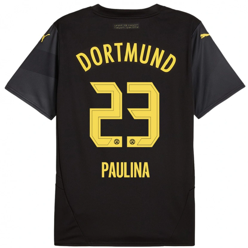 Danxen Kid Jordi Paulina #23 Black Yellow Away Jersey 2024/25 T-Shirt