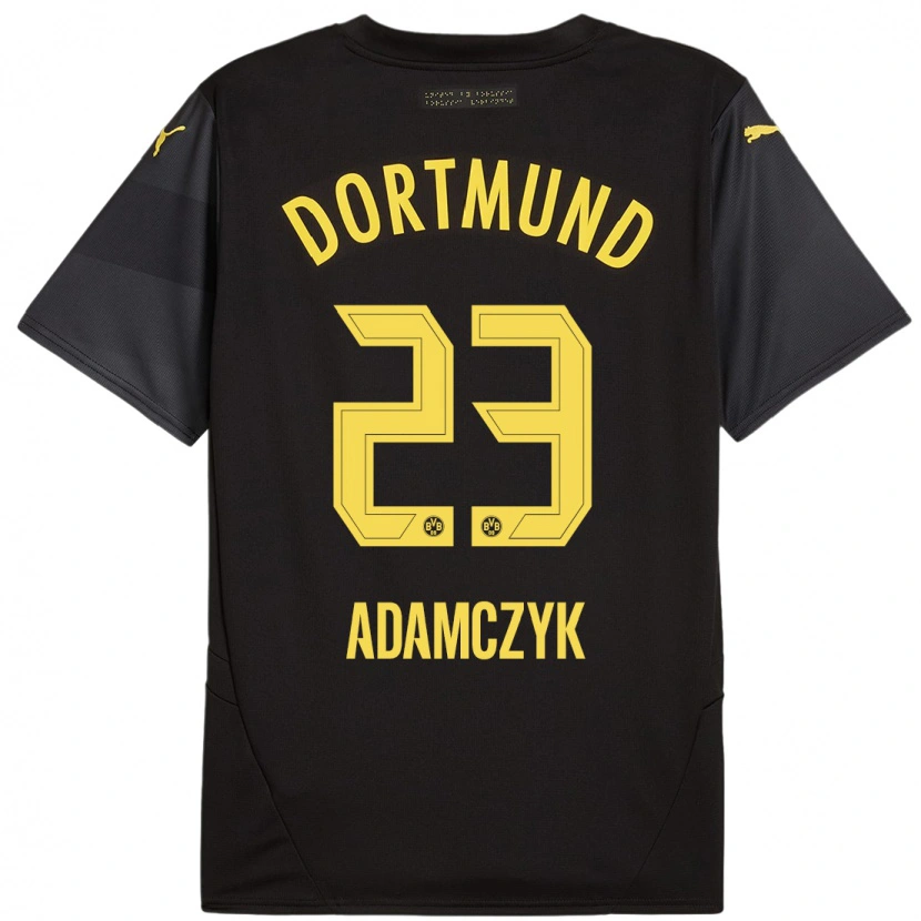 Danxen Kid Nico Adamczyk #23 Black Yellow Away Jersey 2024/25 T-Shirt