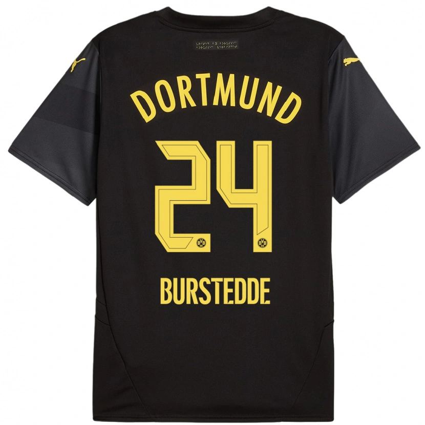 Danxen Kid Joshua Burstedde #24 Black Yellow Away Jersey 2024/25 T-Shirt