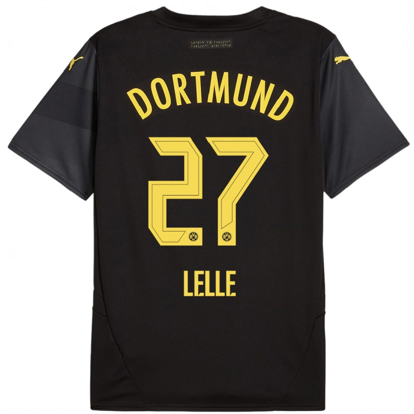 Danxen Kid David Lelle #27 Black Yellow Away Jersey 2024/25 T-Shirt