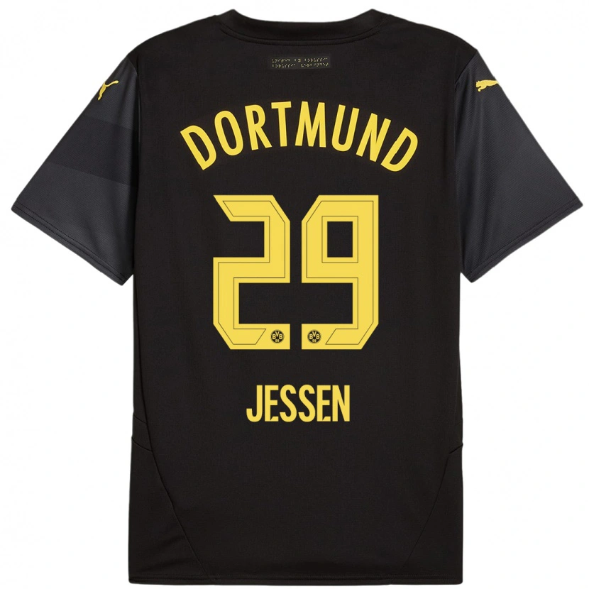 Danxen Kid Niklas Jessen #29 Black Yellow Away Jersey 2024/25 T-Shirt