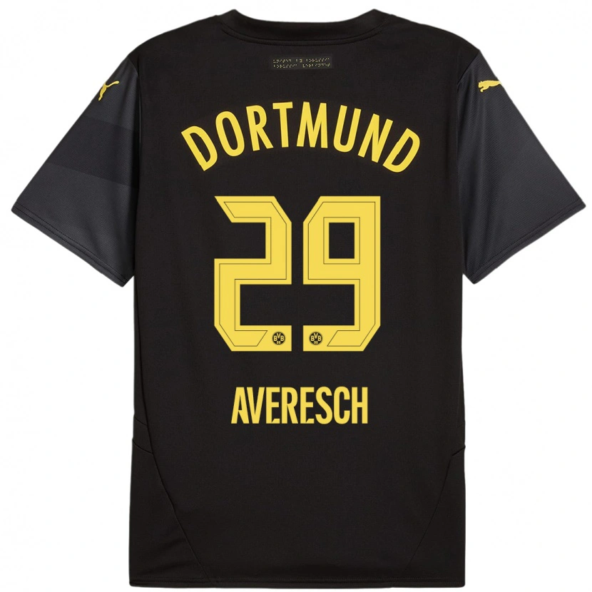 Danxen Kid Noah Averesch #29 Black Yellow Away Jersey 2024/25 T-Shirt