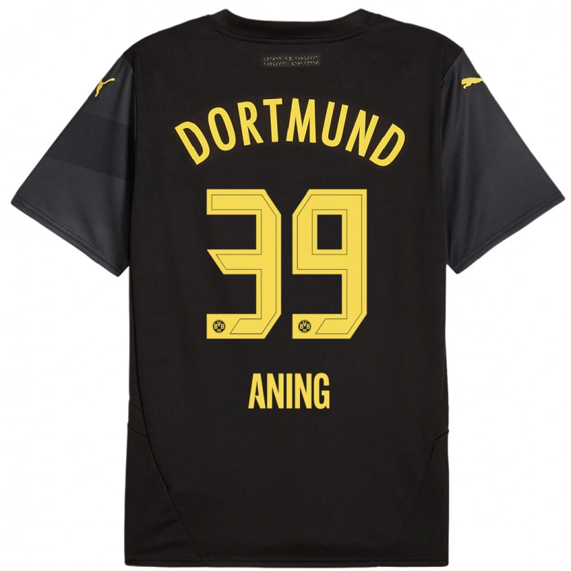 Danxen Kid Prince Aning #39 Black Yellow Away Jersey 2024/25 T-Shirt