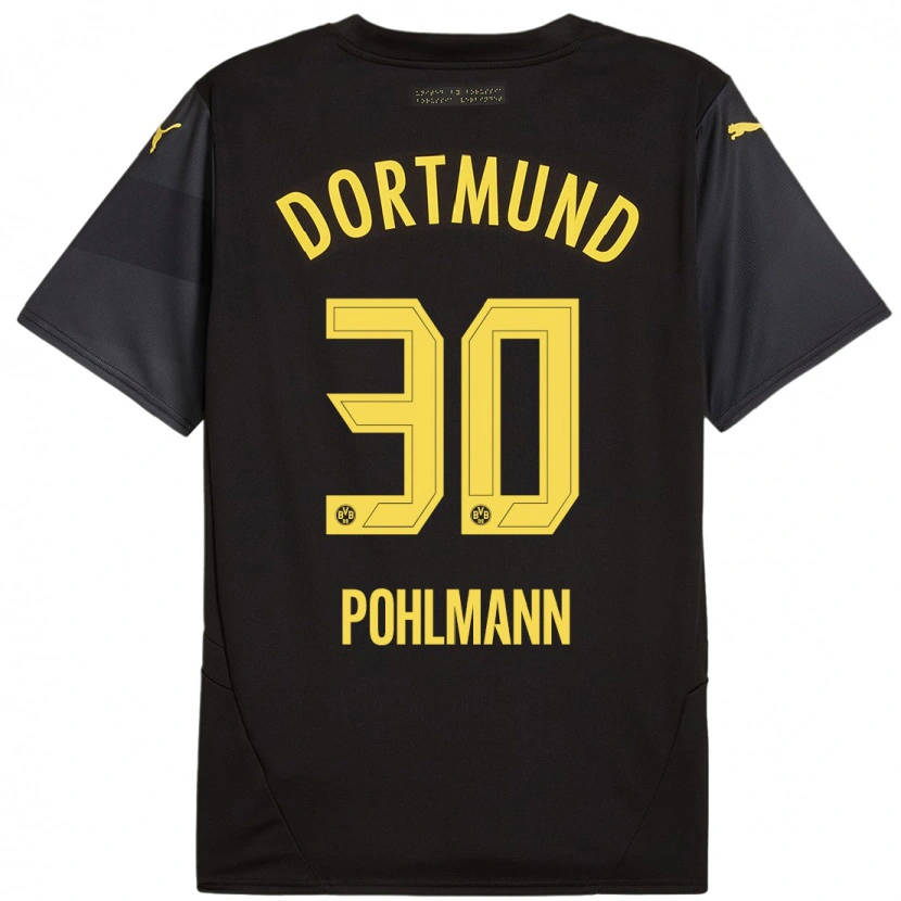 Danxen Kid Ole Pohlmann #30 Black Yellow Away Jersey 2024/25 T-Shirt