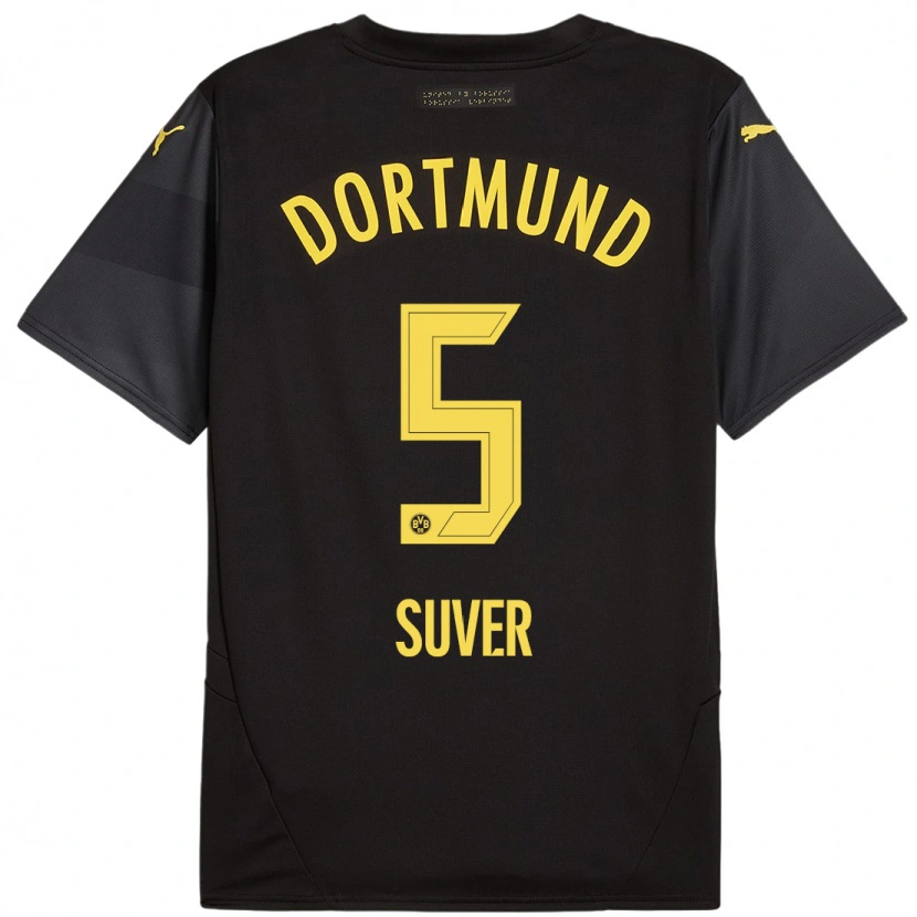 Danxen Kid Mario Suver #5 Black Yellow Away Jersey 2024/25 T-Shirt