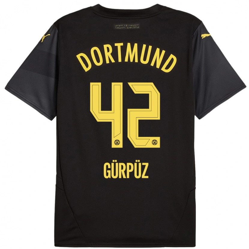 Danxen Kid Goktan Gurpuz #42 Black Yellow Away Jersey 2024/25 T-Shirt