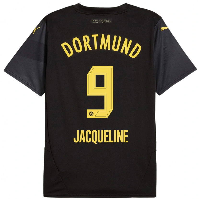 Danxen Kid Moreno Jacqueline #9 Black Yellow Away Jersey 2024/25 T-Shirt