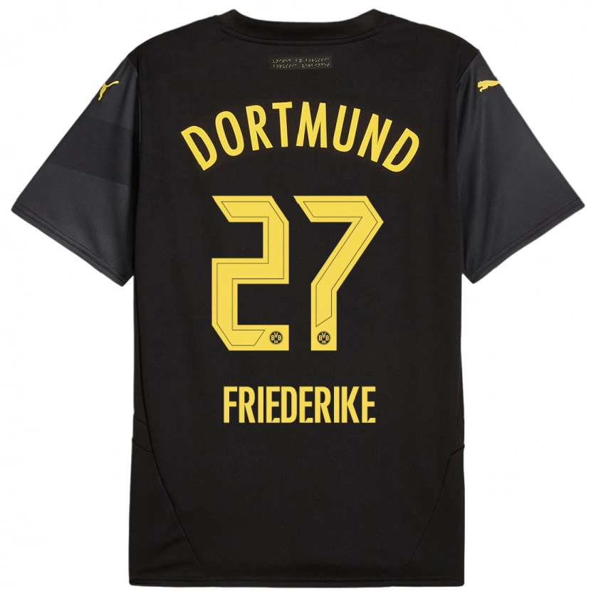 Danxen Kid Burczik Friederike #27 Black Yellow Away Jersey 2024/25 T-Shirt