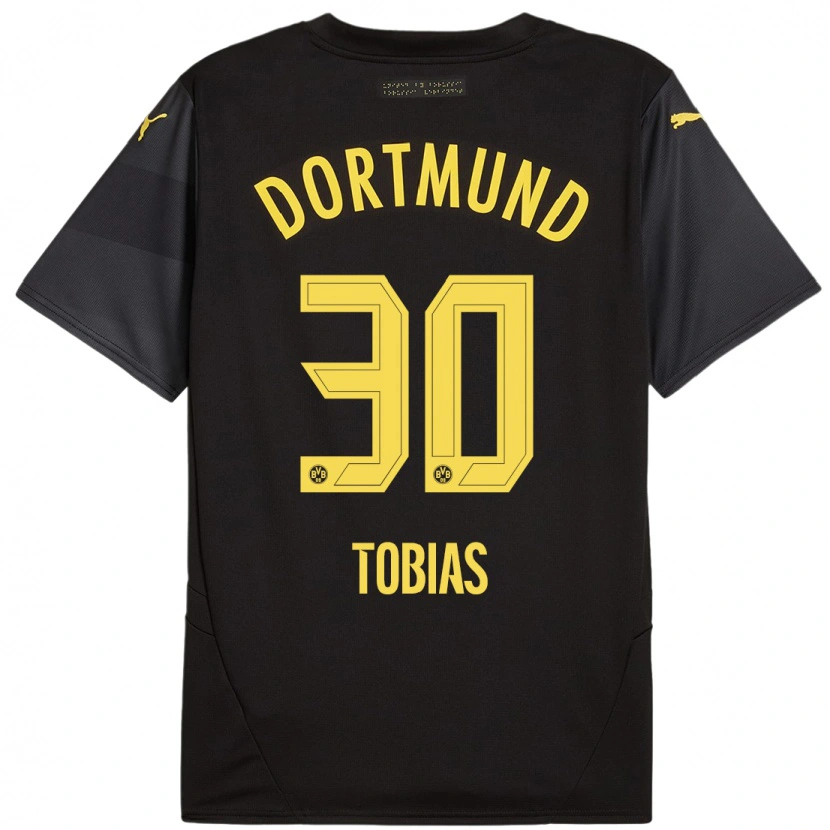 Danxen Kid Vogt Tobias #30 Black Yellow Away Jersey 2024/25 T-Shirt