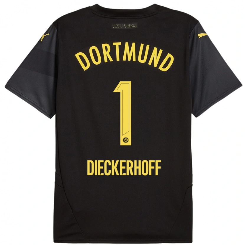 Danxen Kid Max Dieckerhoff #1 Black Yellow Away Jersey 2024/25 T-Shirt