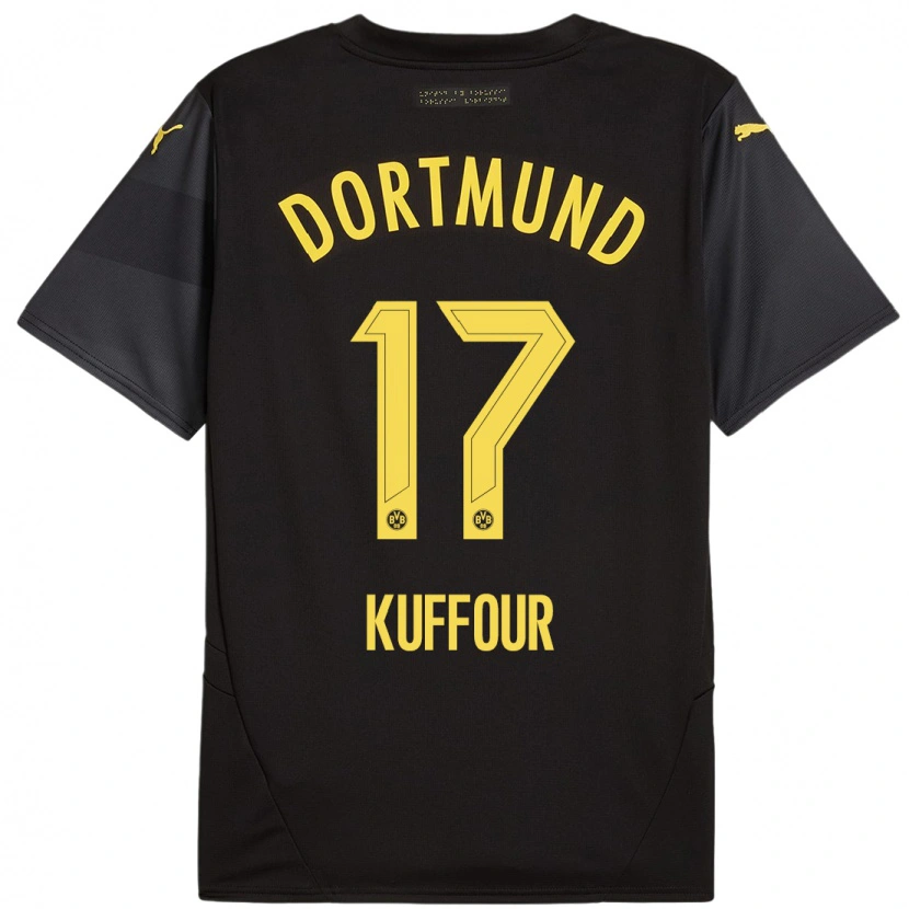 Danxen Kid Lloyd-Addo Kuffour #17 Black Yellow Away Jersey 2024/25 T-Shirt