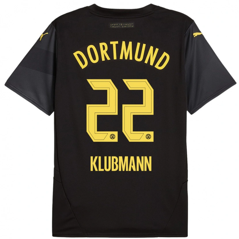 Danxen Kid Leon Klubmann #22 Black Yellow Away Jersey 2024/25 T-Shirt