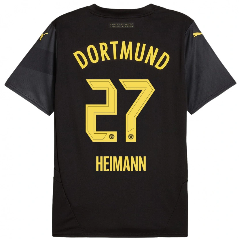 Danxen Kid Wesley Heimann #27 Black Yellow Away Jersey 2024/25 T-Shirt