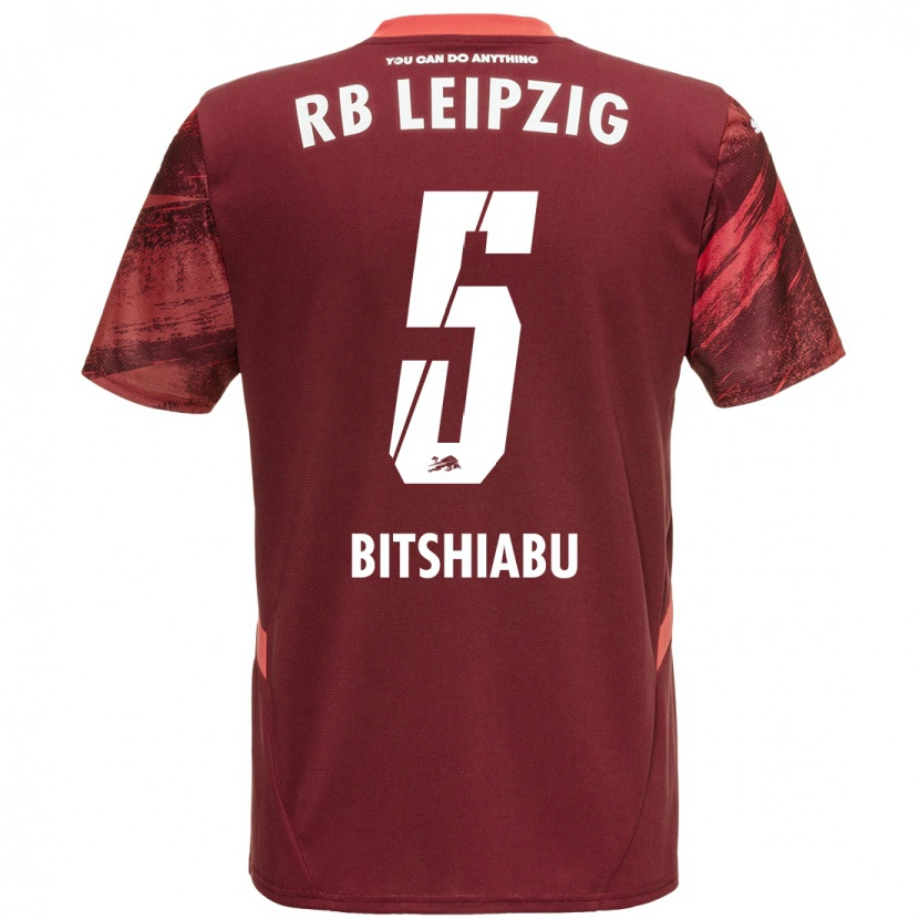 Danxen Kid El Chadaille Bitshiabu #5 Burgundy Away Jersey 2024/25 T-Shirt