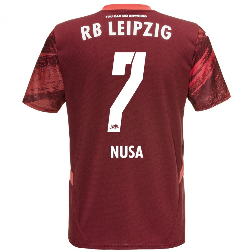 Danxen Kid Antonio Nusa #7 Burgundy Away Jersey 2024/25 T-Shirt