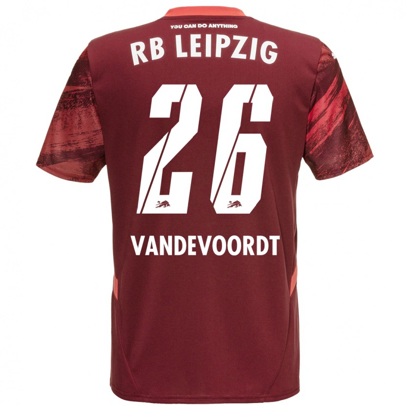 Danxen Kid Maarten Vandevoordt #26 Burgundy Away Jersey 2024/25 T-Shirt