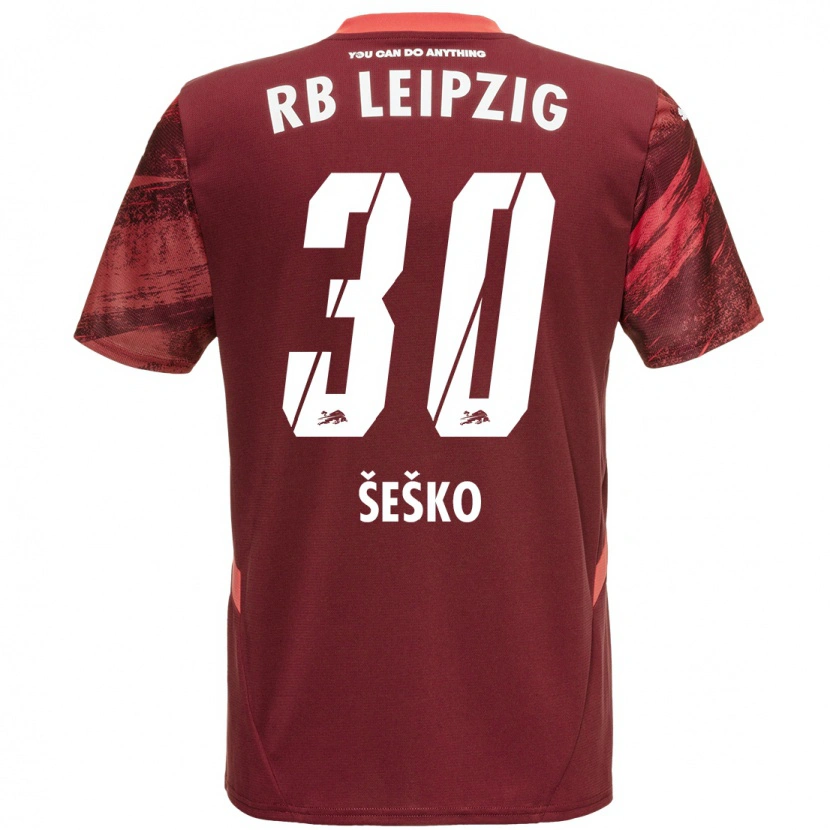 Danxen Kid Benjamin Sesko #30 Burgundy Away Jersey 2024/25 T-Shirt