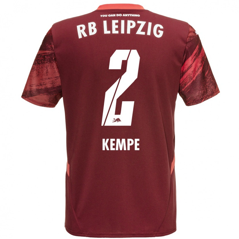 Danxen Kid Frederike Kempe #2 Burgundy Away Jersey 2024/25 T-Shirt