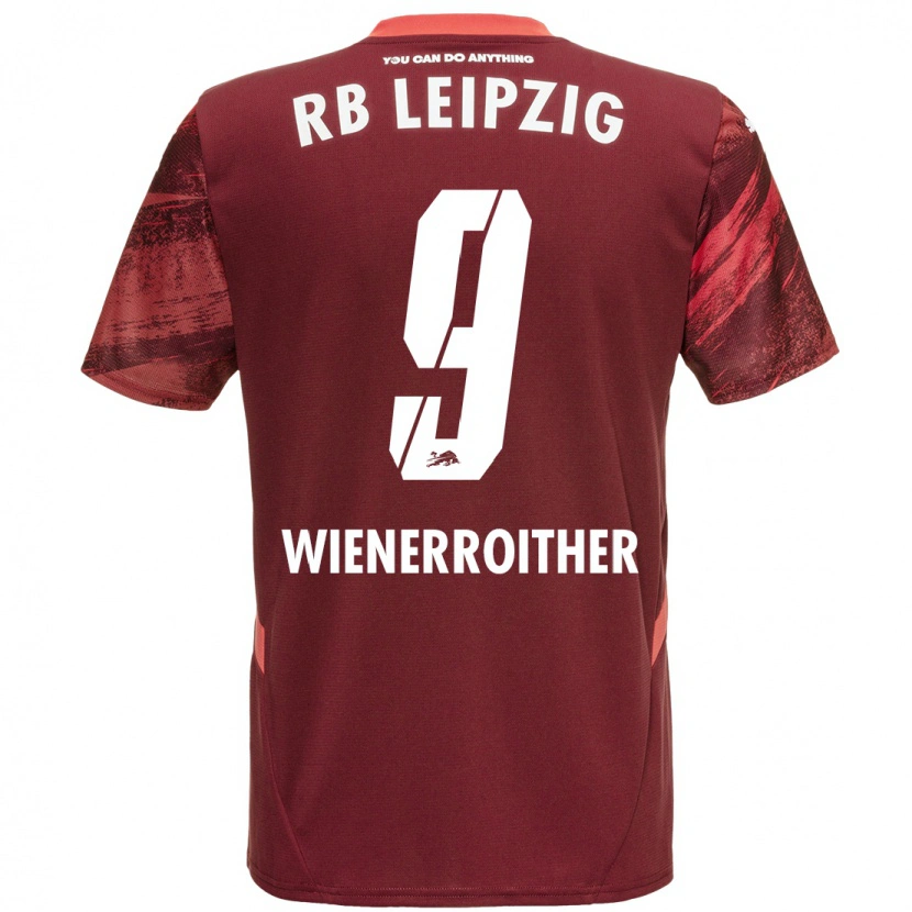 Danxen Kid Katja Wienerroither #9 Burgundy Away Jersey 2024/25 T-Shirt