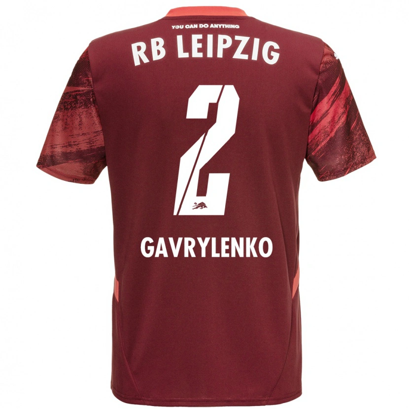 Danxen Kid Oleksandr Gavrylenko #2 Burgundy Away Jersey 2024/25 T-Shirt